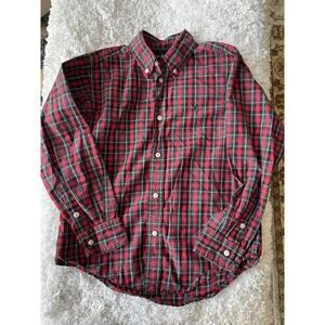 Ralph Lauren Polo Boys Sz. 7 Classic Red/ Green Plaid Button Up